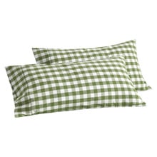 Sierra Yarn-Dyed Gingham Washed Cotton Pillowcases (Set of 2)